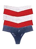 Felina | Signature Stretchy Lace Low Rise Thong 5-Pack | Panty (All American, S/M)