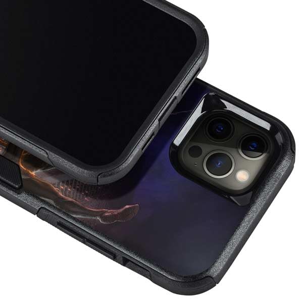 Skinit Decal Phone Skin Compatible with OtterBox Commuter iPhone 12 Pro Max - Officially Licensed Marvel Spiderman Group Wall Design