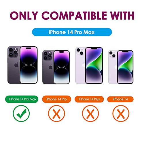 Losin Compatible With Iphone 14 Pro Max Case With Camera Lens Protector, Aluminum Metal Frameless, Borderless Design, Slim Thin & Lightweight, Shockproof Bumper Cover, For Women And Men (Purple) #TOP7