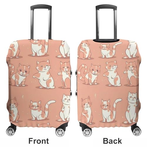 Cat's Movements Are Different Luggage Cover, Elastic Luggage Protector Fits 19-32in Suitcases, Washable & Anti-Scratch Suitcase Cover for Men Women S3