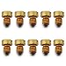 Easyboost Boite de 10 Gicleurs 5mm pour Carburateur Dell'Orto PHBG 19 et 21mm Taille 100-102-105-108-110-112-115-118-120-122 pour Scooter Moto 50 Mob