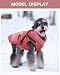 Hundemantel Hundejacken mit Geschirr, Winter warme Jacke Winddicht Haustier Kleidung mit Tasche Design Schneeanzug Hundejacken für kleine mittlere Hunde (Rot, M)
