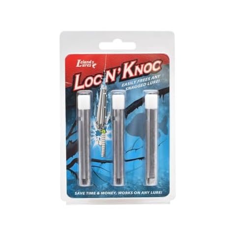 Loc N Knoc Fishing Lure Retriever Tool for Fishing Lures and Baits, Easily Frees Any Snagged Lure, Pack of 3 Cover