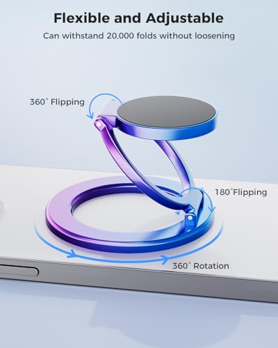 Image of SUPERONE Dual-Sided Magnetic Ring Holder, Colorful Gym Phone Grip Kickstand