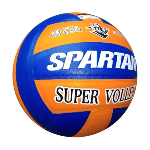 Image of SPARTAN Approved by VFI Super Volley Leather Volleyball - Size 4, Yellow
