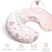 Nursing Pillow Cover 2 Pack, Breastfeeding Pillow Cover for Baby Girls Boys, Soft Stretchy Nursing Pillowcase for Infant Newborn, Removable Slipcover for Nursing Pillows, Pink Floral (Only Cover)