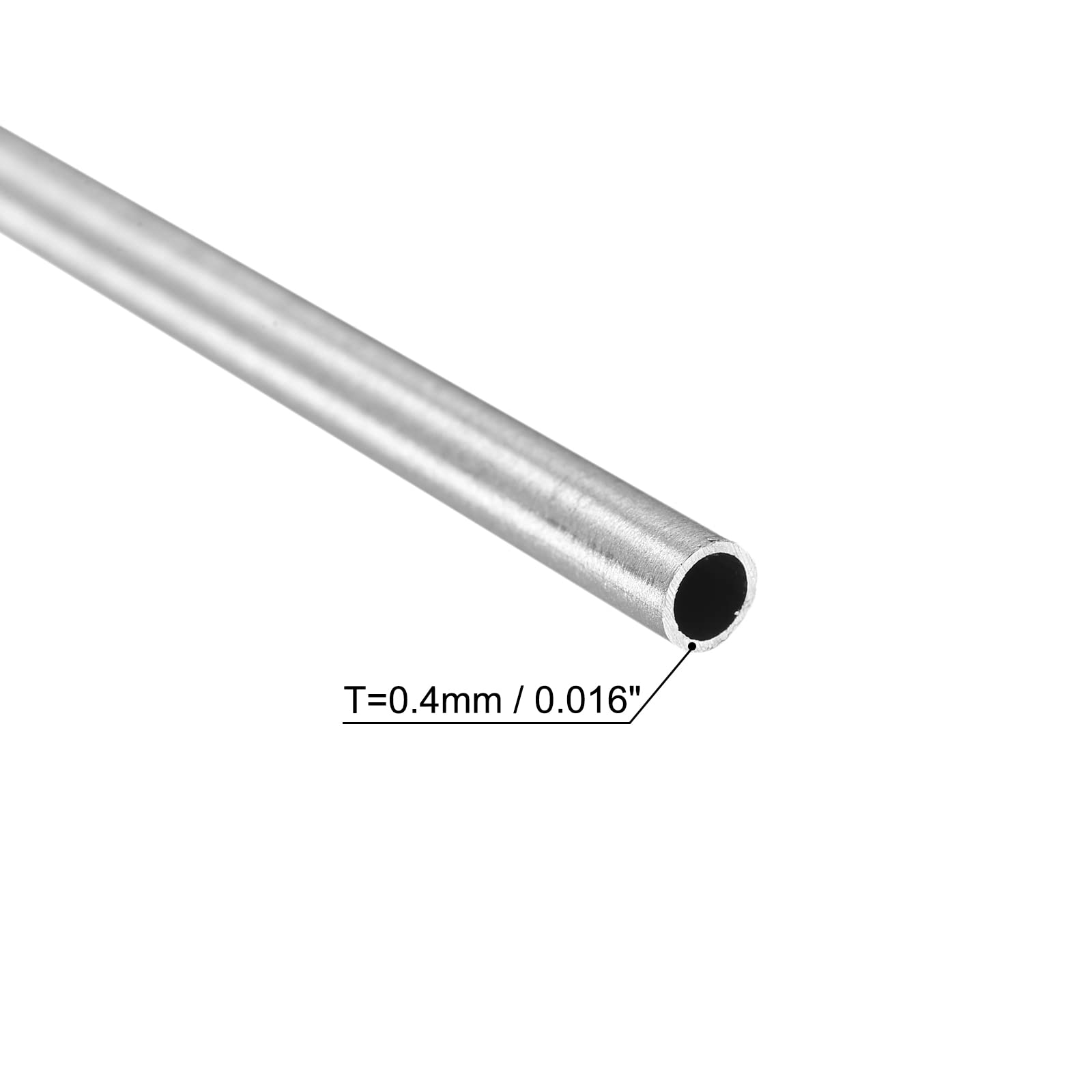 Uxcell 304 Stainless Steel Round Tubes - 4mm OD, 0.4mm Wall, 300mm Length (4 Pcs)