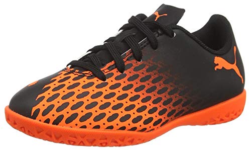 PUMA Spirit III IT Jr, Zapatillas de Fútbol Unisex Niños, Negro Black/Shocking Orange, 35.5 EU
