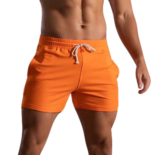 Image of Men 5.5 /7 Inch Cotton Sweat Shorts Men Cotton Workout Short with Pockets