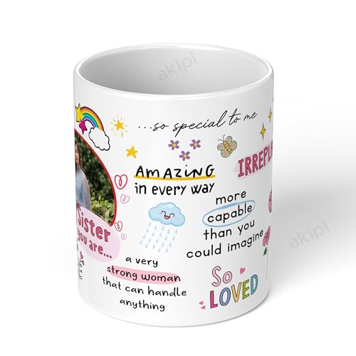 Image of Sister You are Special Personalized Mug with Photo for Your Amazing Sister ARM733 11oz Ceramic Coffee /Tea Cup - Gift for Raksha Bandhan, Birthdays, or Any Occasion