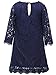 Bow Dream Flower Girl's Dress Navy Blue 8