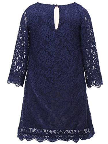 Bow Dream Short Lace Flower Girl Dress with Illusion Sleeves2