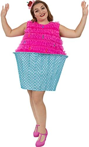 Funidelia | Cupcake kostuum voor vrouwen Muffin, Snoep, Eten, Dessert - Kostuum voor Volwassenen, Accessoire verkleedkleding en rekwisieten voor Halloween, carnaval & feesten Maat - S - Roze