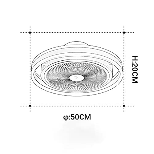 Ventilateur de plafond avec télécommande éclairage et plafonnier 50W - 4