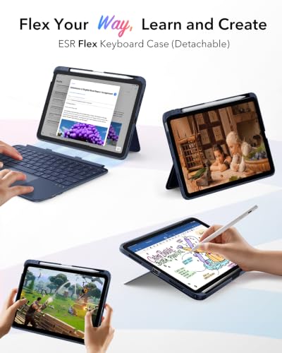 Image of ESR for iPad Air 11 Inch Case with Keyboard M4 /M3 /M2, Ultra-Light