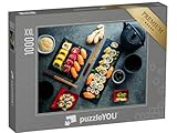 Puzzle 1000 Teile XXL „Maki und Inside-Outside-Rollen mit Thunfisch, Lachs, Garnelen und Avocado“ – aus der Puzzle-Kollektion Sushi