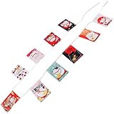 UTHCLO Banderines Colgantes Estilo Japonés Gato Suerte, Bandera Izakaya 14x21 Cm, Decoración para Restaurante y Hogar, Banner de Poliéster Resistente y Colorido