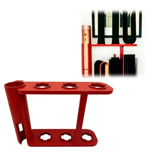 Wall Mount Holder for Hair Styling Tool Attachments Space Saving Storage Bracket Compatible with Airwrap Coanda 2X for Bathroom Vanity Organization