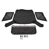 ALMULOO Replacement Soft Top Compatible with 2010-2018 Jeep Wrangler 2 Door Models w/Removable Side Back Tinted Window Sailcloth Vinyl Black