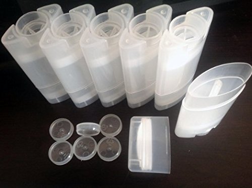 15 ML Clear Empty Plastic Oval Deodorant Containers Lip Balm Tubes with Lid Caps for Lipstick Crayon chapstick