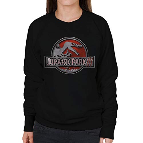 Image of All+Every Jurassic Park III Spinosaurus Classic Logo Women's Sweatshirt Black