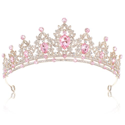 Mädchen Kristall Tiara,Damen Prinzessin Krone,Strass Kristall Königin Tiara,Diadem Hochzeit Krone...