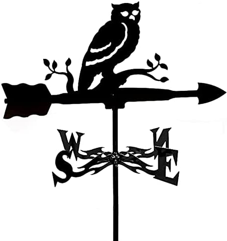 Decorative Vane Weather Vane Garden Roofs Mount Yard Decoration, Stainless Steel Weathervane Direction Indicator Farm Yard Roof Barns Measuring Tool image 5
