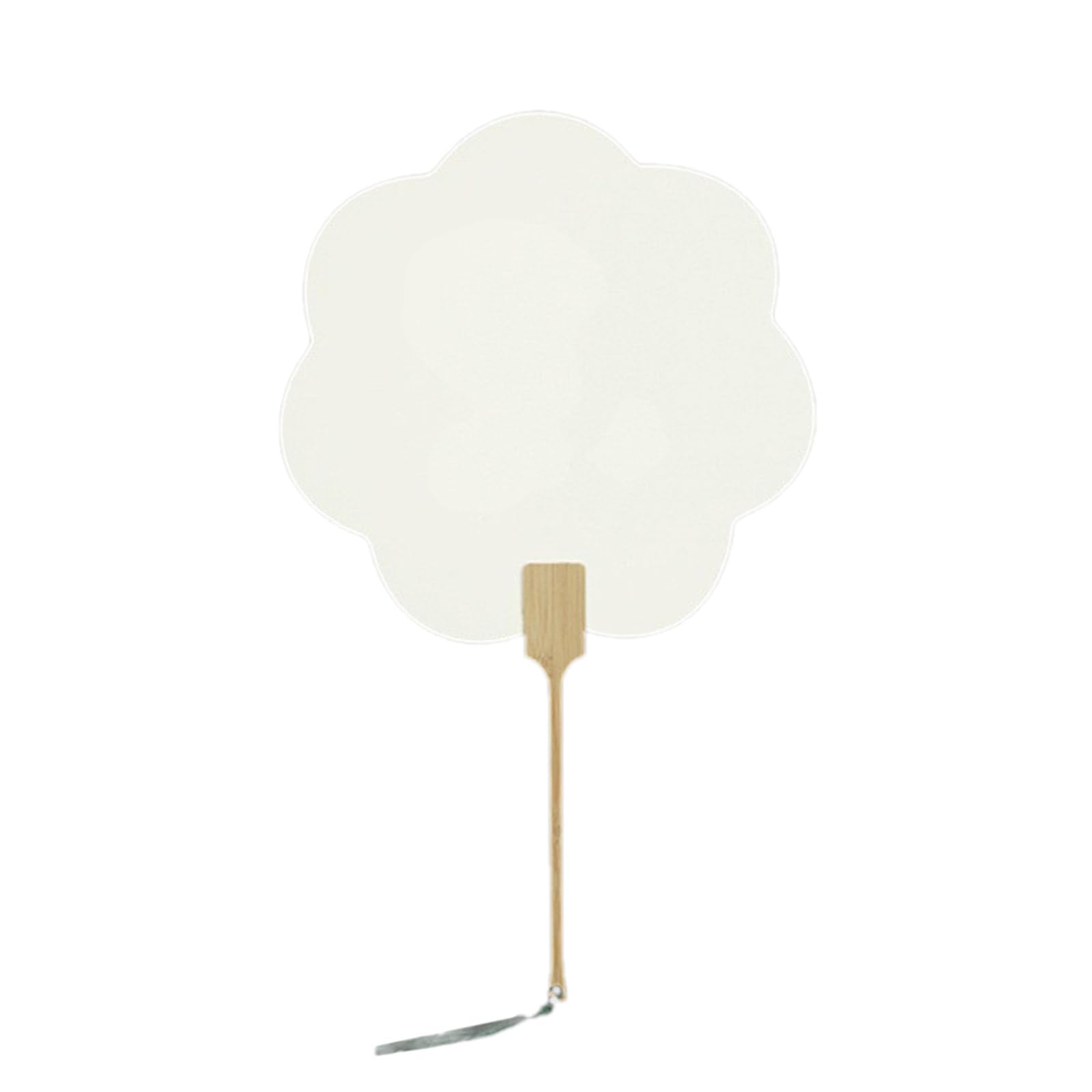 Buxuaaaa B Uxuaaaa Round Fan With Tassels Diys Fan Wood Handle Chinese Rice Paper Handheld Party Supplies Gift Traditional Round Paper