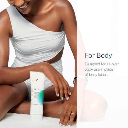 Dove Body Cream Serum Prebiotic + Protection for Dry, Sensitive Skin, with Pro-Vitamin B5, Stearic Acid and Peptides Lotion, 8 oz - Image 4