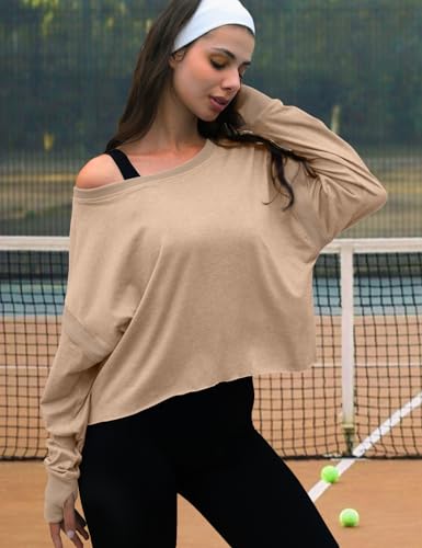 Image of UNIANKIYA Open Back Workout Tops for Women Long Sleeve Cropped Athletic Clothes Gym Running Yoga Low Impact Sports T Shirts