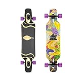 Backfire Discus Fish 41 inch Longboard Skateboard Bamboo Fiberglass - Made for Teens Adults Men Women - Cruising Carving Free-Style - Fully Assembled