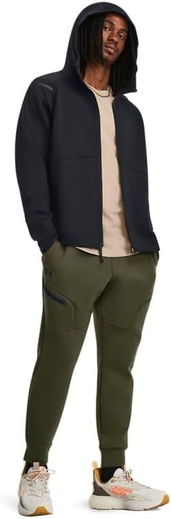 Under Armour Mens Unstoppable Fleece Full-Zip - Superior Breathability XXLT Black-black