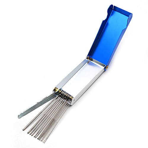 SAPHUE ギターナットファイルセットとブリッジサドル フレットナット スロットファイルセット ギブソンエレキギター アコースティックギター ウクレレ バス バンジョーマンドリン 針13個とフラットファイル修理ツール1個付き