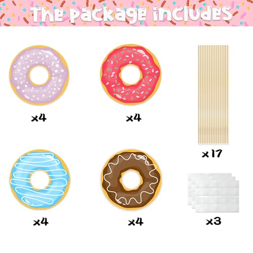 Image of Doughnut Party Centerpiece Sticks,Donut Birthday Party Decorations Summer Sweet Grow Up Party Table Sign .Set of 16
