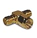 132217, RF Adapter - SMA Tee Adapter - Jack-Plug-Jack - 50 Ohm - Maximum Frequency 12.4 GHz - Brass. (2 Items)