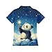 Hwiplsvny Panda Polo Shirts for Girls 9-10 Golf Athletic Shirts Breathable Sportswear Moisture Wicking Short Sleeve Tops for Shopping Birthday Gathering Daily Wear School Uniforms
