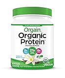Orgain Organic Plant Based Protein Powder, Vanilla Bean - 21g of Protein, Vegan, Low Net Carbs, Non Dairy, Gluten Free, Lactose Free, No Sugar Added, Soy Free, Kosher, 1.02 Pound (Packaging May Vary)