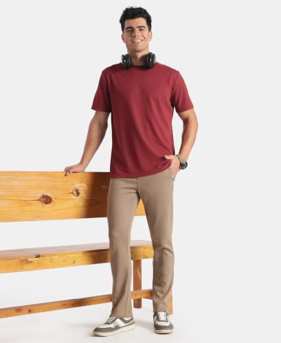 Image of Jockey AM74 Men Microfiber Fabric Round Neck Half Sleeve Activewear T-Shirt with StayFresh Treatment