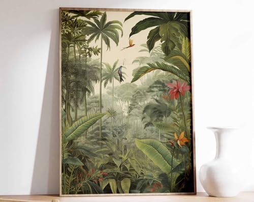 Décoration murale Henri Rousseau affiche A0 poster floral tropical vintage canvas