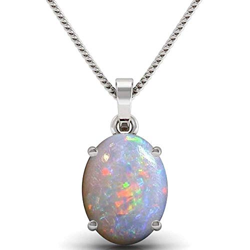 Pendentif opale naturelle argent petit format contre les bijoux lourds