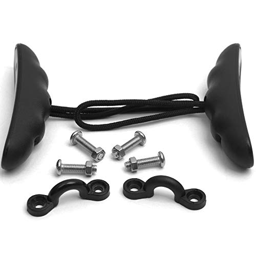 Alça de transporte, Andoer 2 unidades Kayak Carry Pull Handle with Cord Pad Eyes Screws for Canoe Bo