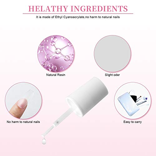 MagicArmor Nagelkleber Tipkleber Extra stark mit pinsel für Professionell Salon-Qualität Nagelkleber für tips schnelltrocknend und nagelkleber für kunstnägel Perfekt für Acrylnägel – Bild 5