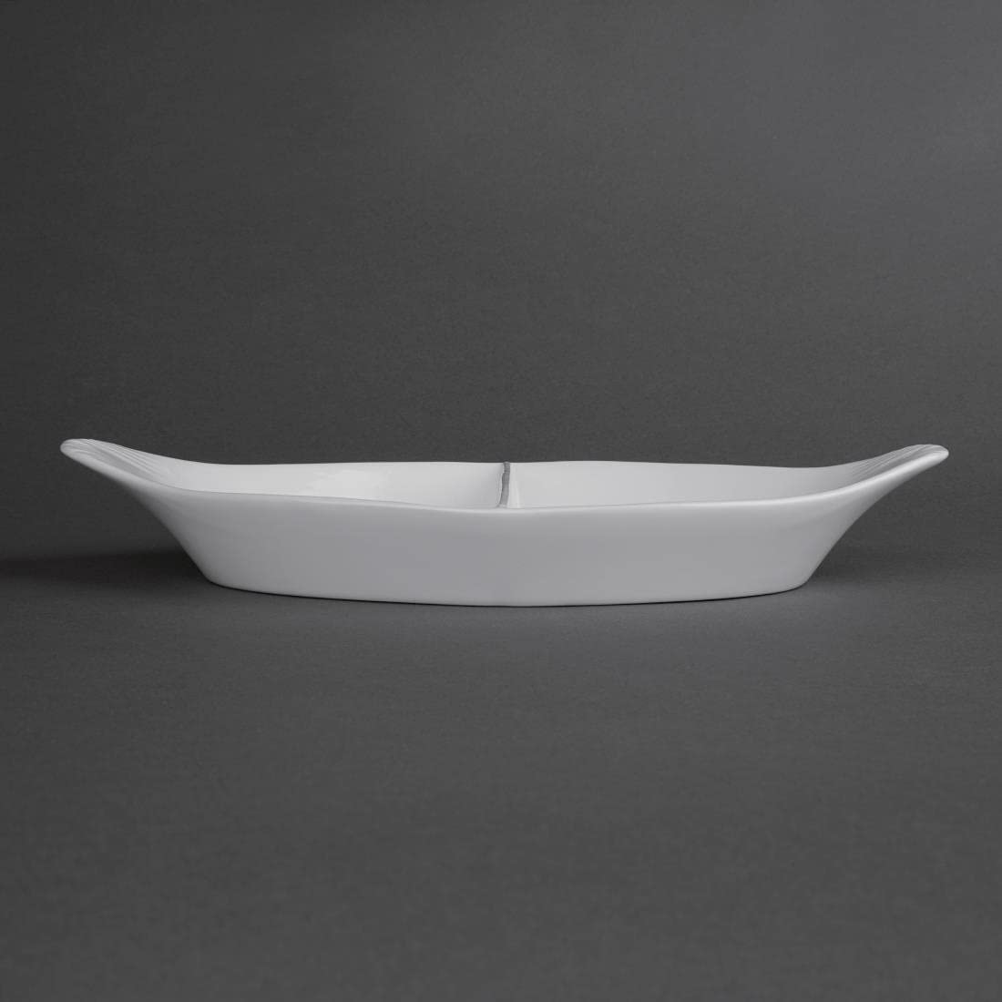 Olympia - Juego de 6 platos ovalados divididos (290 x 160 mm, porcelana)