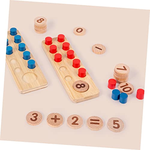 SHOWERORO 1 Conjunto De Brinquedos Matemáticos De Madeira Para Crianças Ferramentas Para Brinquedos