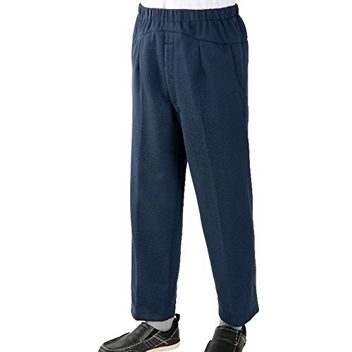 紳士 パンツ 背中が出にくい 深履き ズボン 介護 男性用 メンズ 介護用 ac9(ネイビー 3L)