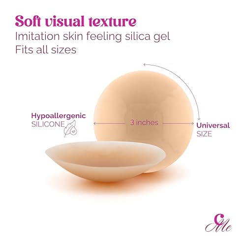 Image of coverme Nipple Covers, Silicone Sticky Pasties for Women, Skin-Tone Adhesive with Travel Case, Ultra-Comfort, Reusable!