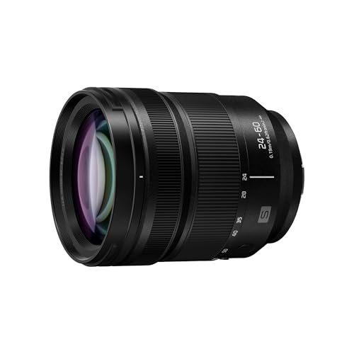 Panasonic Lumix S 24-60mm F2.8 | Objectif à focale Fixe Plein Format S-R2460 (Bokeh, Grand Angle, Vidéo, Tropicalisé, Compact et Léger) Noir – Compatible Monture L