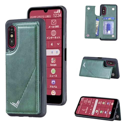 �yAnrek�z�݊��� FUJITSU �炭�炭�X�}�[�g�t�H�� a A401FC/Lite MR01 �p �V�^ �w�� �J�[�h�P�[�X�i�_���O���[��) �A���[�Ya401fc �X�}�z�P�[�X �J�[�h���[ ���u���@�\ �g�уJ�o�[ �x�m��lite mr01 GREEN