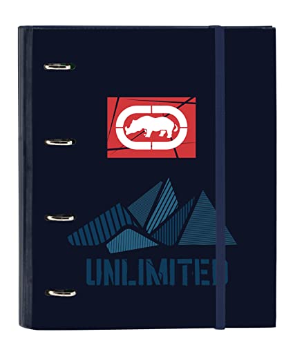 ECKO UNLTD. Peaks - Ordner mit 4 Ringen, 35 cm, mit 100 A4-Blättern, ideal für Kinder verschiedener Altersgruppen, bequem und vielseitig, Qualität und Widerstandsfähigkeit, 27 x 3,5 x 32 cm,