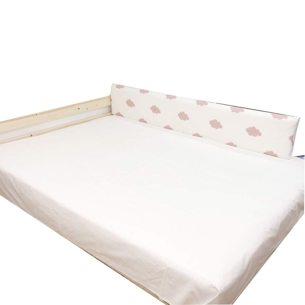 Paracolpi per sponda Letto, 1 Confezione, sponda Letto Lavabile in Memory Foam, Morbida per Bambini, Bianca, 180 cm x 30 cm